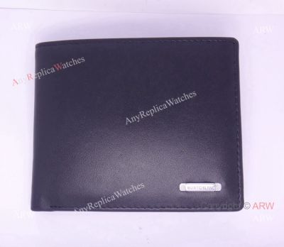 Montblanc Black Leather Short Wallet Mont Blanc Replica Wallet